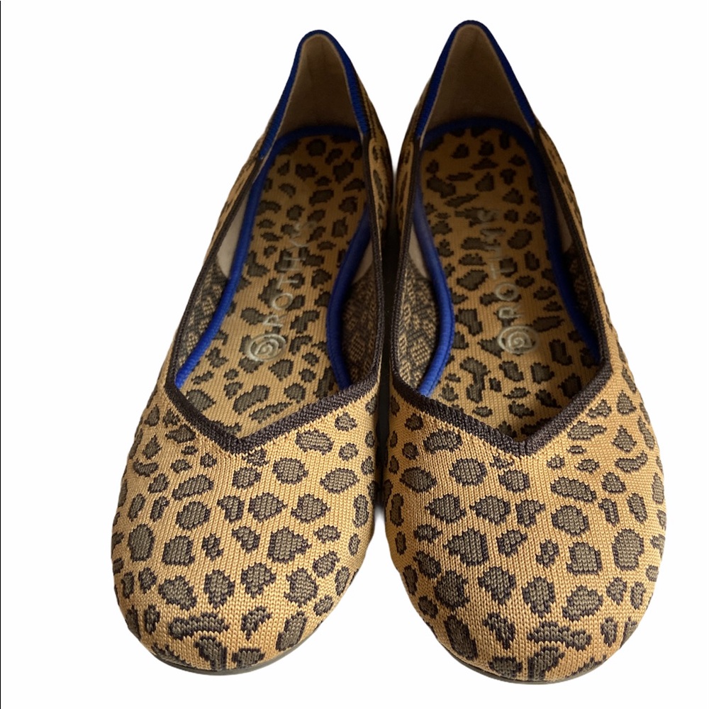 Rothy’s The Flat Spotted/Leopard Print/red stripe - Picture 1 of 6